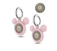 (2 Pack) Silicone Cases for Motorola Moto Tag 2 | Powfix Water-Resistant Tracker Holder for Dog & Cat Collars, Kids' School Bags & Travel Luggage - Secure Anti-Scratch Protection (Pink)