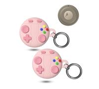 (2 Pack) Silicone Cases for Motorola Moto Tag 2 | Powfix Water-Resistant Tracker Holder for Dog & Cat Collars, Kids' School Bags & Travel Luggage - Secure Anti-Scratch Protection (Pink)