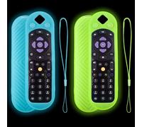 2 Pack Silicone Cover for Sky Q Voice Remote Control SKY135 Glow Remote Controller Cover Anti Drop for TV Remote Control Case Remote Battery Back Protector with Anti Lost Lanyard