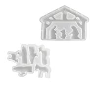 2 Pack Silicone Crafting Mold Flexible Handmade Suitable for Craft Enthusiasts to Create Prayer Theme Desk Decors Silicone