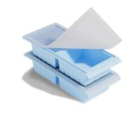 2 Pack Silicone Freezer Tray for Soup Ice Cubes,2-Cup Soup Freezer Molds with Lid for Meal Prep, Makes 8 1-Cup Soup Portion Freeze Trays for Storing 250mL/500mL Broth, Soup, Leftovers and Sauce