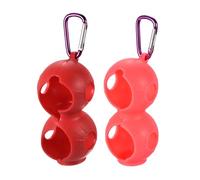 2 - Pack Silicone Golf Ball Holder - Portable 2 - Ball Carrier with Protective Sleeve & Buckle, Fits Golf Bag Belt, Easy - Carry Golf Accessory