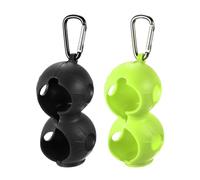 2 - Pack Silicone Golf Ball Holder - Portable 2 - Ball Carrier with Protective Sleeve & Buckle, Fits Golf Bag Belt, Easy - Carry Golf Accessory
