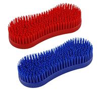 2 Pack Silicone Horse Cleaning & Grooming Brush - Equestrian Massage Tool - Soft Brush for Horse Care