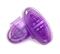 2 Pack Silicone Meridian Brush for Belly and Body Massage - Handheld Massager for Lymphatic Drainage and Acupoint Stimulation, Full Body Relaxation Tool - Neck Back Legs Arms Circulation (Purple 2PCS)