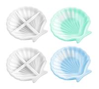 2 Pack Silicone Mould Shell Resin Mould Silicone Resin Molds for Resins Casting Dish Jewelry Storage Box Molds Soap Dish Seashell Epoxy Mold for Resins Crafts DIY