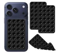 2 Pack Silicone Octo Cup Buddy Sticky Grip Holder for Cellphone, Double Sided Suction Phone Case Mount Phone Accessories Strong Grip Holder for Selfie and Video - Black