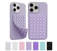 2 Pack Silicone Octo Cup Buddy Sticky Grip Holder for Cellphone, Silicone Suction Cup Phone Case Mount Double Sided, Hands-Free Phone Accessories Strong Grip Holder for Selfie and Video (Lavender)
