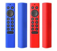 [2 Pack] Silicone Protective Cover for NVIDIA Shield TV Pro/4K HDR Remote Controller Series, Light Weight Kids-Friendly Silicone Skin Anti-Slip/Shockproof with Hand Strap (Red & Blue)