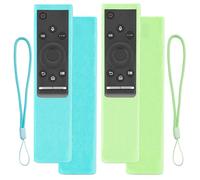 2 Pack Silicone Remote Case for Samsung Smart TV Remote BN59-01363, BN59-01385, BN59-01386, TM2280E, TM1990C, TM2140A, TM2095A, BN59-01391, Shockproof Remote Protective Cover Luminous Blue Yellow