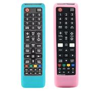[2 Pack] Silicone Remote Cover for Samsung TV BN59-01175N BN59-01315B AA59-00741A AA59-00786A Remote Control, Washable, Anti-Slip Protective with Anti-Lost Lanyard