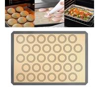 2 Pack Silicone Reusable Baking Mat, Cookie Sheets for Baking, Non-Stick - Food grade,Oven Baking Sheet for Making Bread,Cookies,Macaroons (gray 42 * 29.5cm)