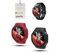 2 Pack Silicone Shockproof Case for HUAWEI GT 7 Pro 46mm, Black & Red | Ultra-Thin, Lightweight & Scratch-Resistant Soft Silicone Case - Hollow-Out Shockproof Design for Running, Gym & Daily Use