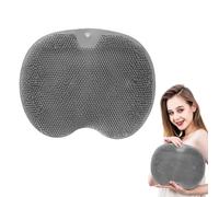 2 Pack Silicone Shower Back Scrubber Wall Mounted, Smart Exfoliating Brush Back Scrubber for Shower Wall (Gray)