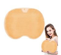 2 Pack Silicone Shower Back Scrubber Wall Mounted, Smart Exfoliating Brush Back Scrubber for Shower Wall (Yellow)