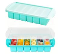2 Pack Silicone Soup Freezer Containers,Soup Freezer Moulds,Blue and Green