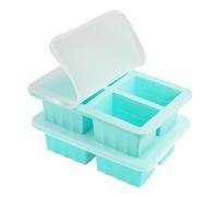 2 Pack Silicone Soup Freezer Molds with Lids, 1 Cup Silicone Freezing Soup Container, Ice Cube Trays for Freezer, Freeze Broth,Sauce,Leftovers, 250mL /125mL Portions, Green