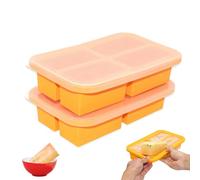 2 Pack Silicone Soup Freezer Tray, Extra Large Soup Freezer Container, Silicone Food Freezer Trays for Storing and Freezing Soup, Broth, Sauce and Ice 300ml Portion Soup Cubes