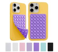 2 Pack Silicone Octo Cup Buddy Sticky Grip Holder for Cellphone, Silicone Suction Cup Phone Case Mount Double Sided, Hands-Free Phone Accessories Strong Grip Holder for Selfie and Video (Purple)