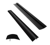 2 Pack Silicone Stove Gap Covers - Heat Resistant Gap Filler Seals Between Stove & Counter - 21 Inch, Easy-Clean, Flexible, Non-Slip, Black