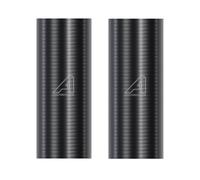 2 Pack Silicone Straight Fuel & Oil Coupler Hose Black 22mm (7/8") ID x 350mm Long