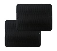 2 Pack Silicone Trivets for Hot Pans and Pots, 40x30cm Large Multipurpose Silicone Trivets for Kitchen Worktops, Flexible Heat Resistant Mat Kitchen Worktop Protector for Hot Dishes Pots No Slip