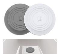 2 Pack Silicone Tub Stoppers,6 Inches Drain Stopper,Universal Silicone Bath Plug Tub Stopper White Drain Plug for Kitchens, Bathrooms and Laundries (White and Grey)
