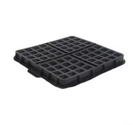 2 Pack Silicone Waffle Plates 4 Grid Nonstick Baking Tray for Cosori 6.2L Air Fryer Models NA229 NA230 AF181 AF141 Easy Clean Dishwasher Safe Grey(Black)