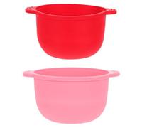 2 Pack Silicone Wax Bowl with Scale Markings Foldable | Nonstick Surface, Replacement Pot for Wax Warmer, Small Batch Use, Home Nose Hair Removal Random Color