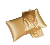2 Pack Silk Pillowcase for Hair and Skin, Soft & Cooling Silky Pillow Case, Single-Sided 6A Mulberry Silk Pillow Cover with Envelope Closure for Sleeping N 48 * 74cm