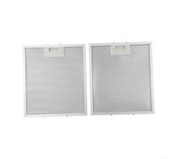 2 Pack Silver Cooker Hood, Metal Mesh Extractor Vent Filter, 305 x 267 x 9 mm, 5 Layers Aluminum Kitchen Cooker Hood Grease