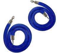 2 Pack Silver Craft Barrier Rope, 210cm/7ft - Ideal for Film Sets, Weddings, Concerts, Churches - Durable and Stylish Event Decoration