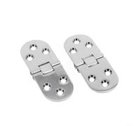 2 Pack Silver Flip Top Table Hinges 78x30mm, Zinc Alloy Folding Hardware for Cabinet Doors and Desks