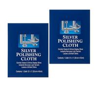 2 Pack Silver Polishing Cloth - Cotton Polish Cloth for Cleaning Silver Jewelry, Gold, Dinnerware, Silverware, Antiques to Maintain their Shine, Protect & Clean