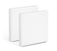 2 Pack Single Blank Plate for Wall Socket, Screwless Single Blank Faceplate, White Square Shape Flat Cover, Round Edges, for Electrical Socket Plug Socket Cover Exposed outlets