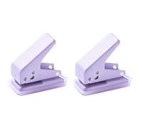 2 Pack Single Hole Punch, Small Paper Puncher 10 Sheets Capacity School Office Hole Punch 6mm for Scrapbook, Craft Paper, Notebook (Purple)