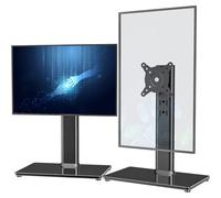 2 Pack Single LCD Computer Monitor Free-Standing Desk Stand Riser for 13 inch to 32 inch Screen with Swivel, Height Adjustable, Rotation, Holds One (1) Screen up to 35kgs