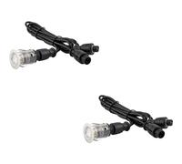 Loops 2 PACK Single Recessed 25mm Decking Light Module - 0.75W CCT LED - Steel in Metallics Loops Metallics