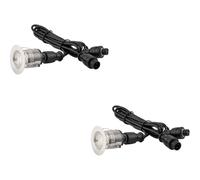 2 PACK Single Recessed 35mm Decking Light Module - 0.65W CCT LED - Steel