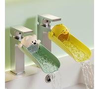 2 Pack Sink Extender for Toddlers in Yellow and Green,Toddler Faucet Extender, Easy Install Faucet Extension for Kids Hand Washing, Adjustable Toddler Sink Extender for Standard Faucets