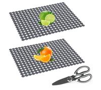 2 Pack Sink Mats for Stainless Steel Sink,Kitchen Sink Protector with Scissors,Adjustable Sink Protector,Dish Drying Mat,Easy to Clean & DIY Cut,15.7 X 11.8 Inch