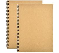 2 Pack Sketch Notebook, 280 Sides/140 Pages A4 Sketchbook, Blank Sketch Book Paper, Kraft Cover Spiral Bound Drawing Artist Pad for Boys Girls Painting Watercolor,Journalr,Drawing Landscape