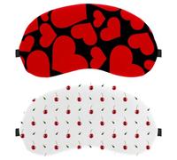 2 Pack Sleep Mask, Completely Block Out Light Eye Mask for Side Sleeper, Cherry Beautiful Zero Eye Pressure Night Blindfold, Adjustable Eye Shade Cover