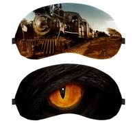 2 Pack Sleep Mask, Completely Block Out Light Eye Mask for Side Sleeper, Dragon's Eye Zero Eye Pressure Night Blindfold, Adjustable Eye Shade Cover