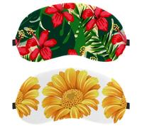 2 Pack Sleep Mask, Eye Mask for Men Women, Painted Yellow Sunflower Floral No Pressure Night Eye Cover, Breathable Sleeping Eye Mask, Light Blocking