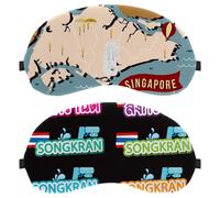 2 Pack Sleep Mask, Eye Mask for Men Women, Songkran Art Titles Pattern No Pressure Night Eye Cover, Breathable Sleeping Eye Mask, Light Blocking