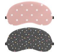 2 Pack Sleep Mask for Back and Side Sleeper, Big Polka Dots Dark Background 100% Light Blocking Eye Mask, Adjustable & Breathable Sleeping Eye Cover, Zero Eye Pressure