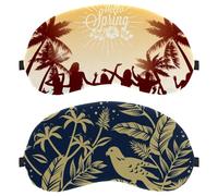 2 Pack Sleep Mask for Back and Side Sleeper, Gold Birds in The Nature 100% Light Blocking Eye Mask, Adjustable & Breathable Sleeping Eye Cover, Zero Eye Pressure