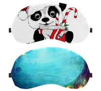 2 Pack Sleep Mask for Side Sleeper Men Women, Happy Halloween Light Blocking Eye Mask Cover Eyeshade with Adjustable Strap, Night Blindfold