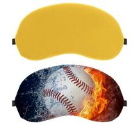 2 Pack Sleep Mask, Light Blocking Sleeping Eye Mask for Women Men, Baseball Sport Fire Water Battle Night Blindfold, Breathable Eye Mask Cover